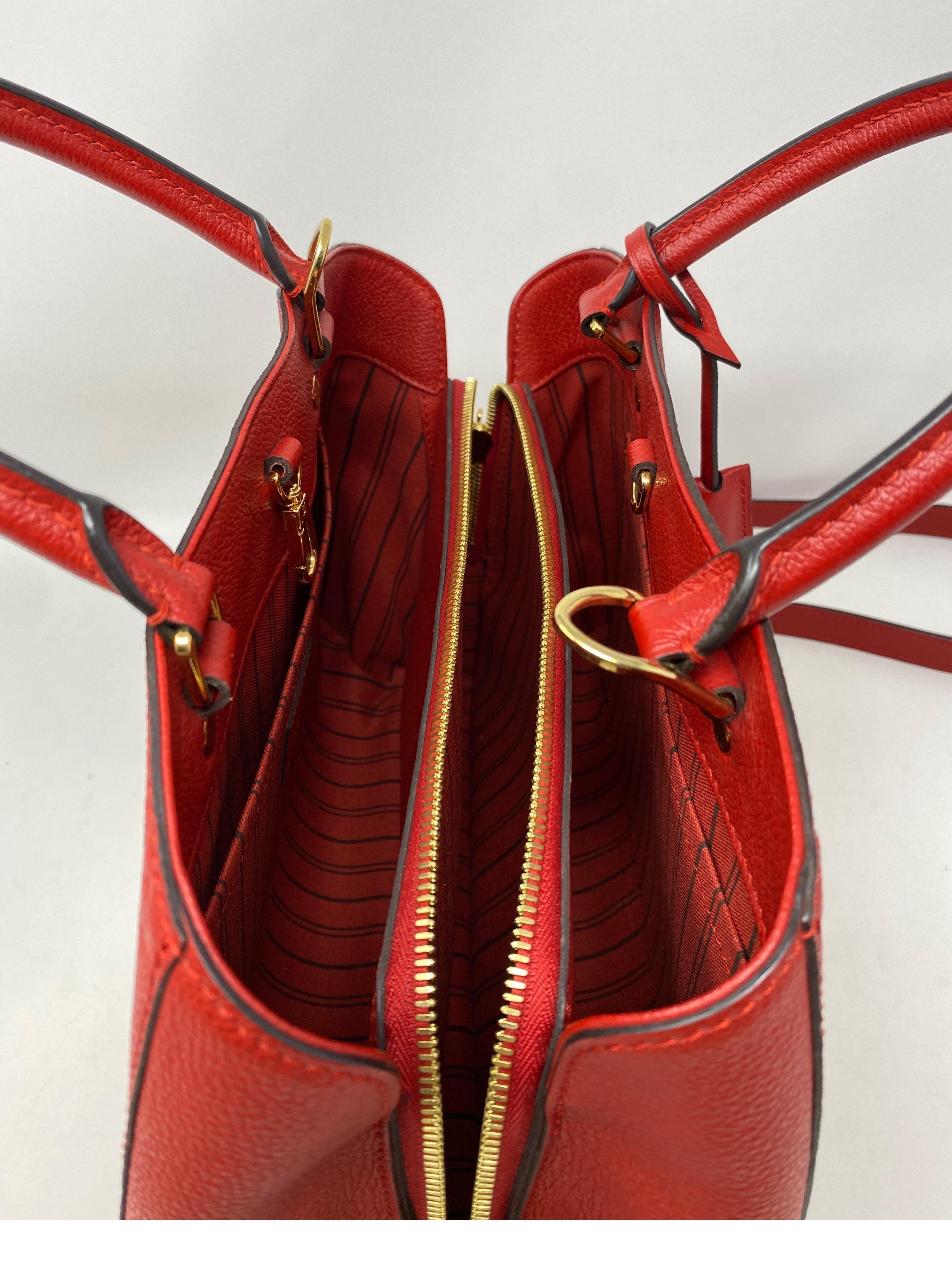 Louis Vuitton Red Montaigne MM Bag 11