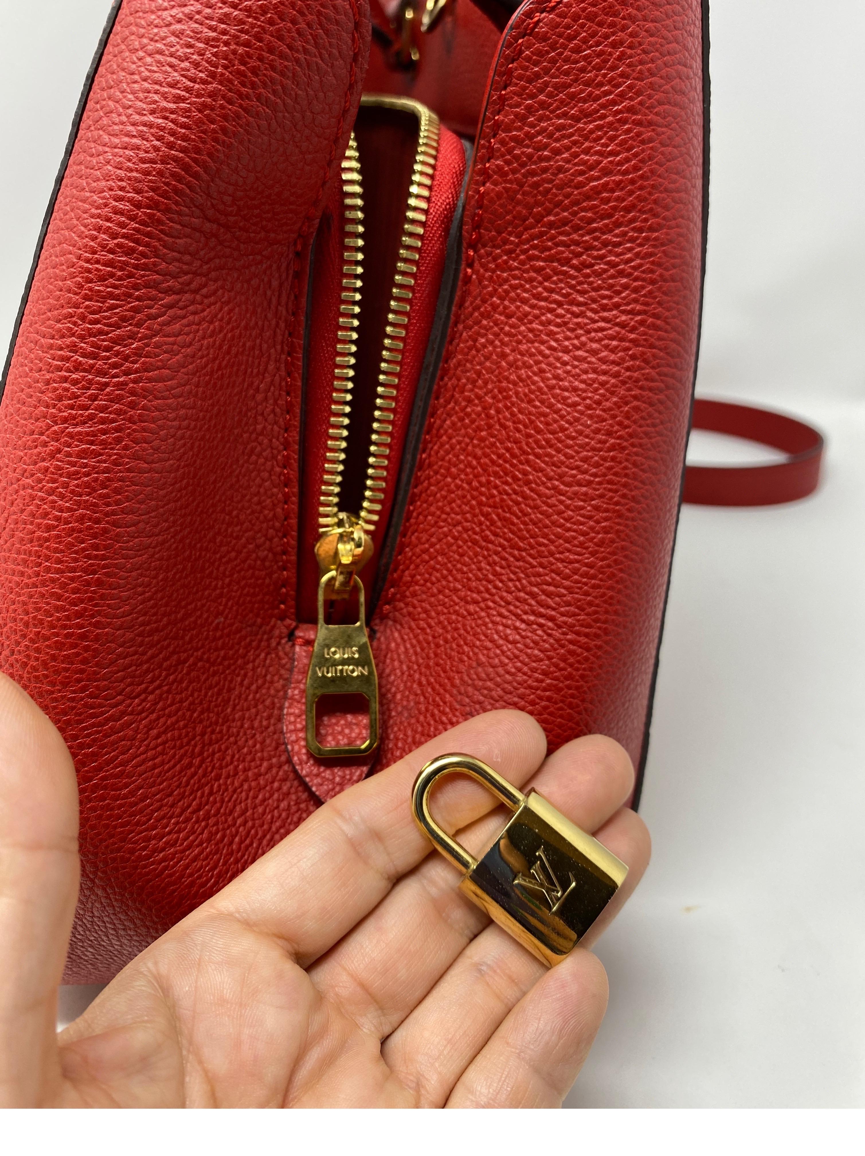 Louis Vuitton Red Montaigne MM Bag 13