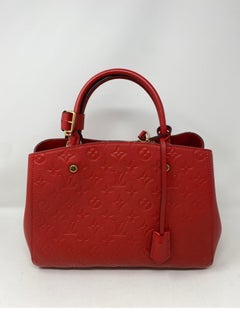 Louis Vuitton Red Montaigne MM Bag
