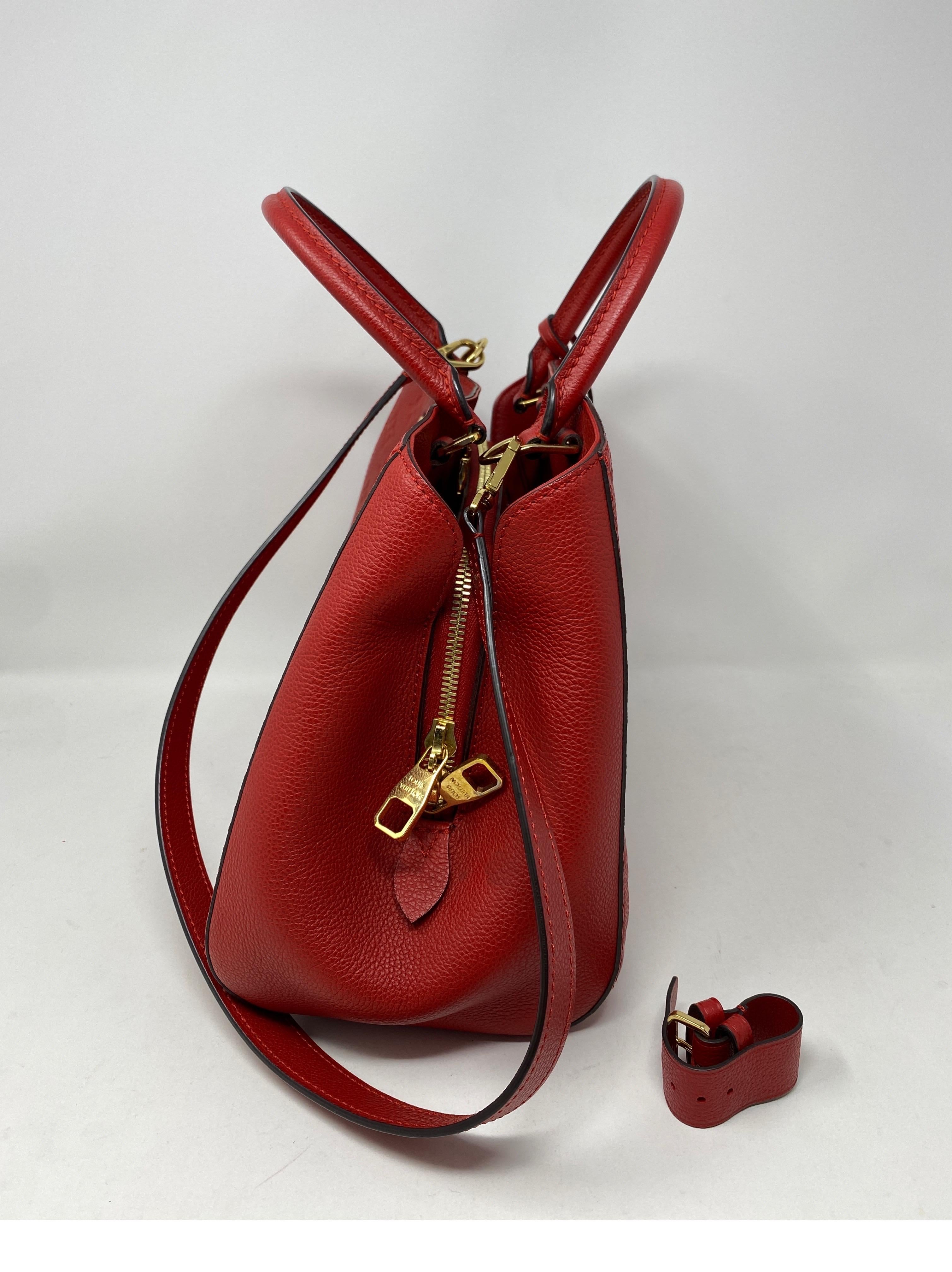 Women's or Men's Louis Vuitton Red Montaigne MM Bag