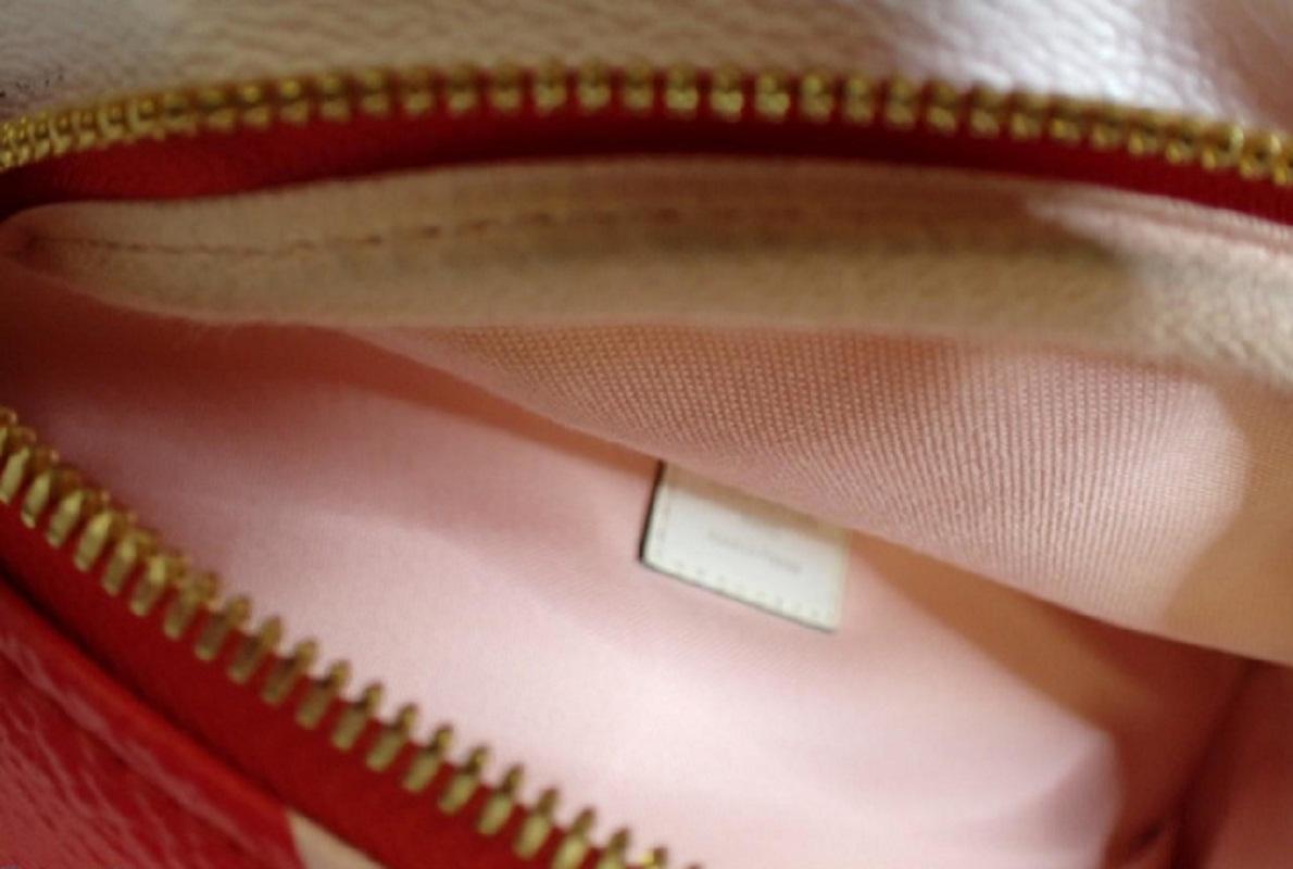 Women's Louis Vuitton Red Multicolor Giant Monogram Canvas Leather Limited Bum Bag