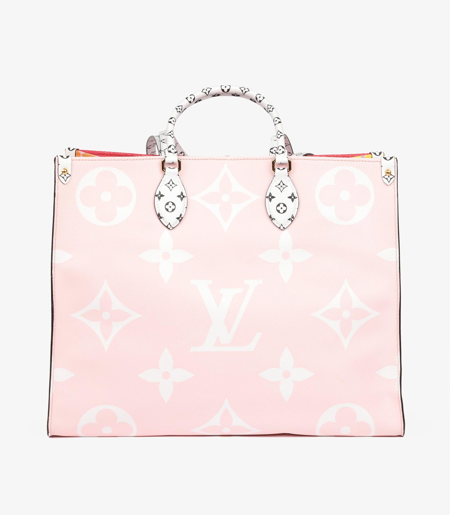 Louis Vuitton Red & Multicolour Giant Monogram Coated Canvas Onthego GM 2