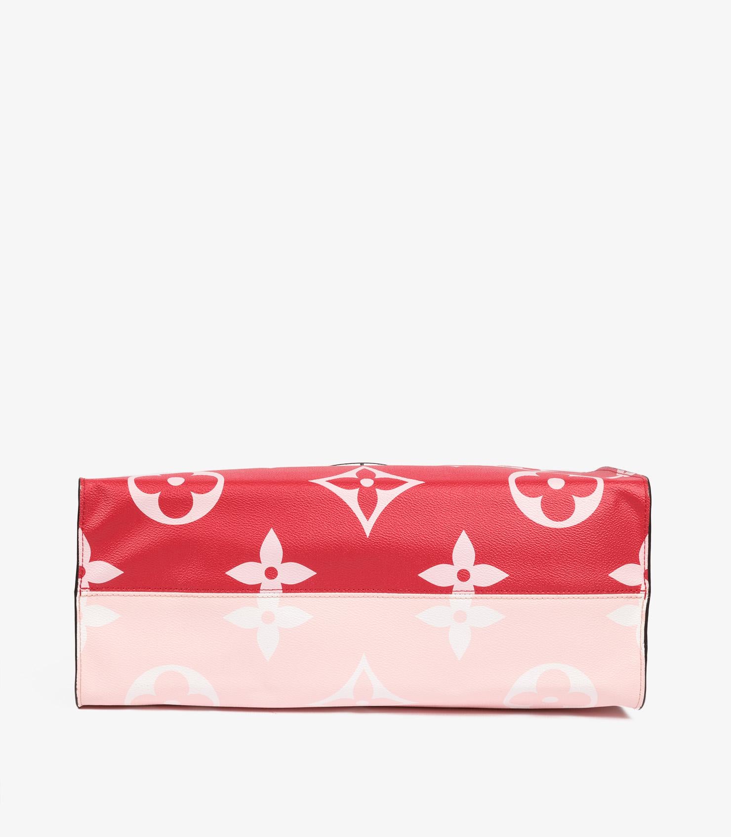 Louis Vuitton Red & Multicolour Giant Monogram Coated Canvas Onthego GM 3