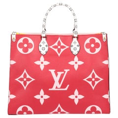 Louis Vuitton Rot & Mehrfarbig Riesenmonogramm Beschichtetes Segeltuch Onthego GM