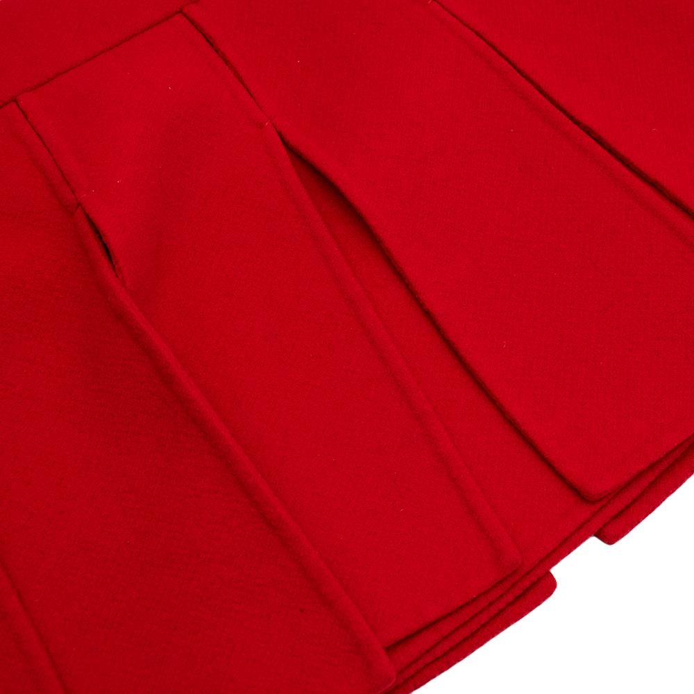 Louis Vuitton Red Paneled Cashmere Mini Skirt US6 2