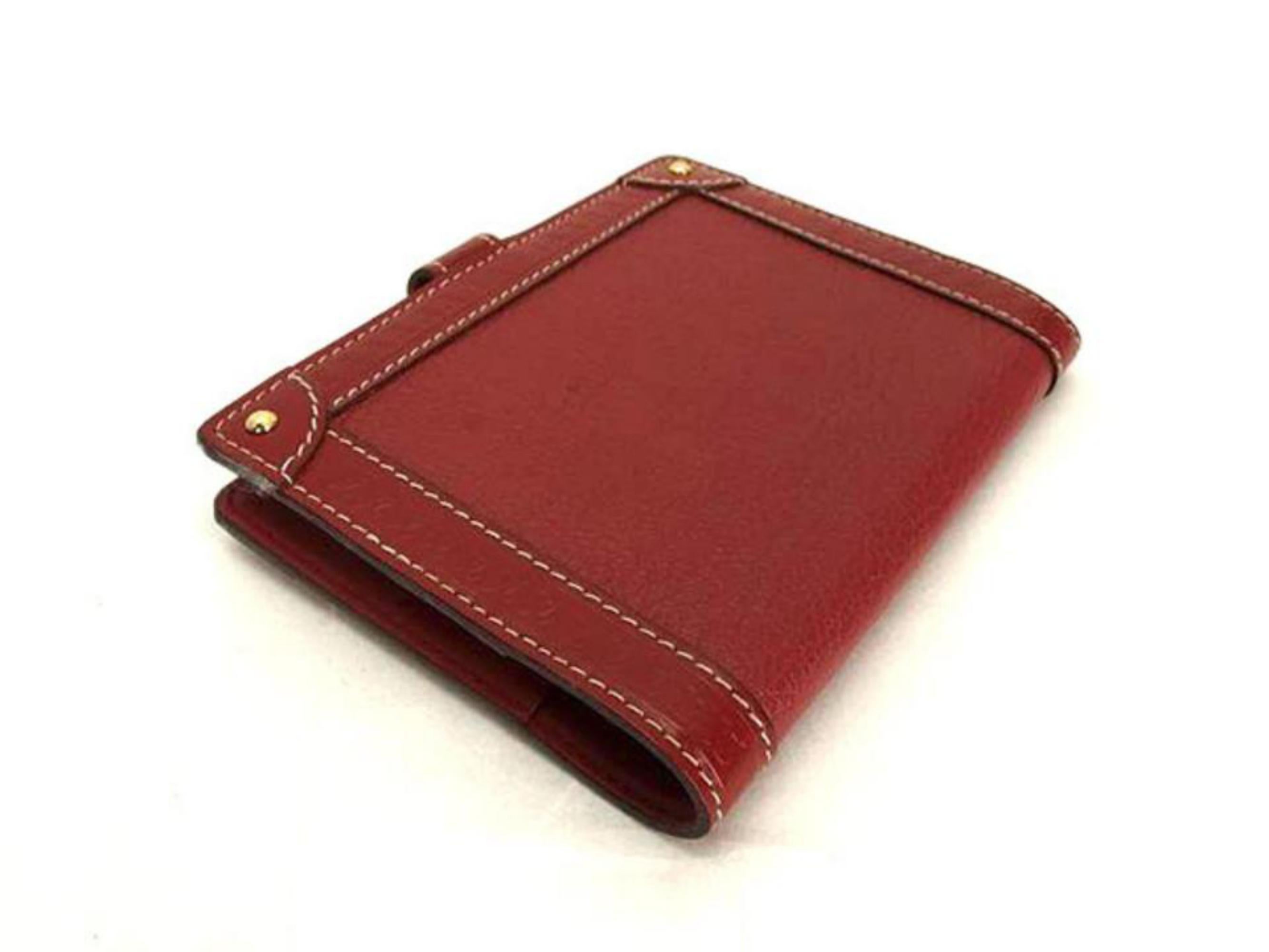 Louis Vuitton Red Partenaire Suhali Agenda 221811 In Good Condition For Sale In Forest Hills, NY