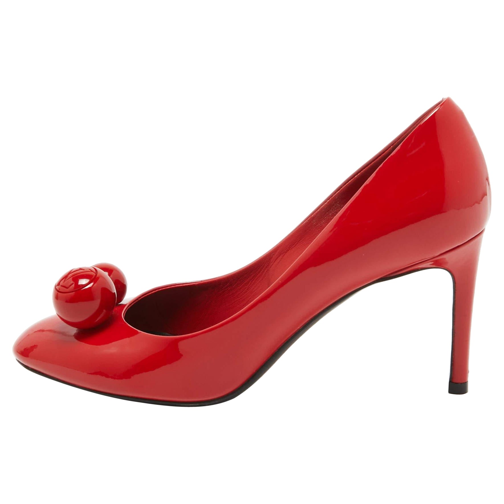 Louis Vuitton Red Patent Leather Betty Pumps Size 36