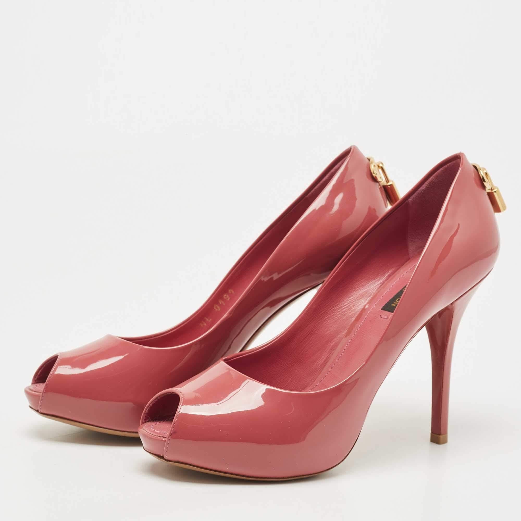 Women's Louis Vuitton Red Patent Leather Oh Really! Pumps Size 36.5 For Sale