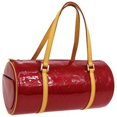Louis Vuitton Red Patent Leather Small Top Handle Satchel Pochette Shoulder Bag