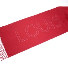Louis Vuitton Red Perforated Cashmere Scarf