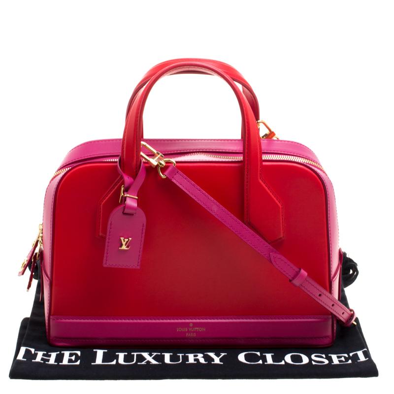 Louis Vuitton Red/Pink Leather Dora PM Bag 7
