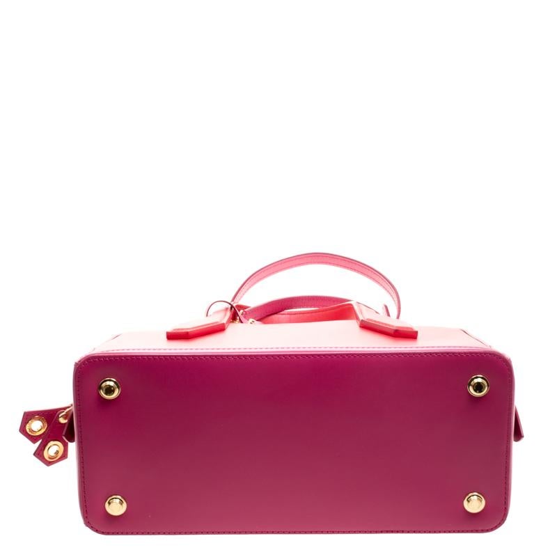 Louis Vuitton Red/Pink Leather Dora PM Bag 1