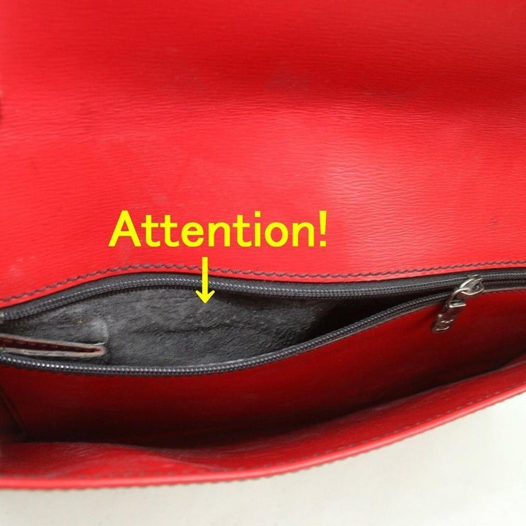 Louis Vuitton Red Epi Leather Key Pouch Pochette Cles Keychain 113lv29