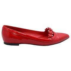 Louis Vuitton Red Pointed-Toe Ballet Flats