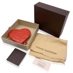 Louis Vuitton Red Pomme D'Amour Monogram Vernis Heart Coin Purse