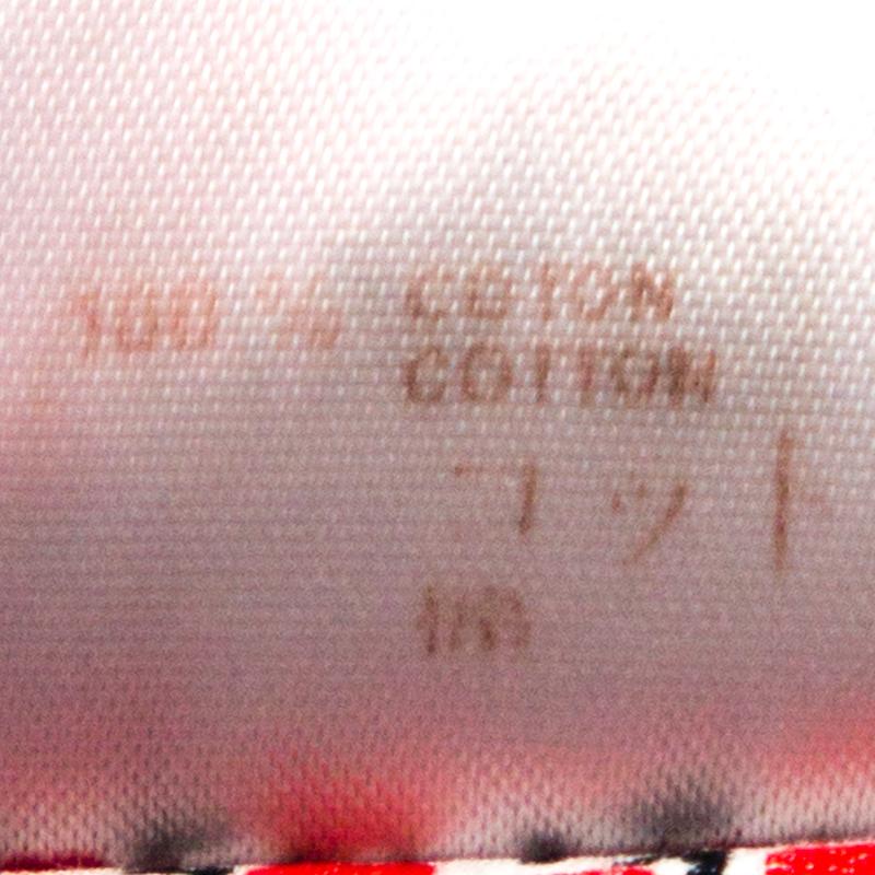 Men's Louis Vuitton Red Printed Cotton Long Sleeve Shirt M