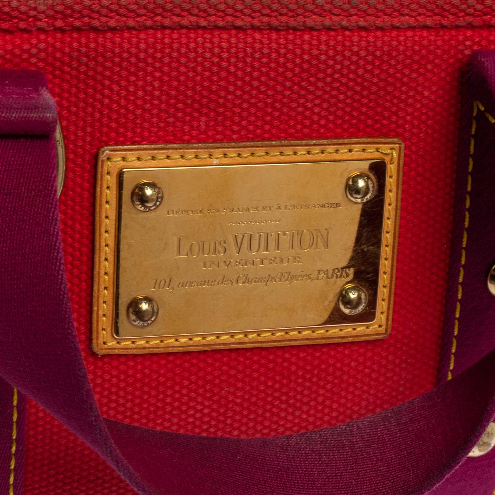 Louis Vuitton Red/Purple Canvas Antigua Cabas PM Bag 3