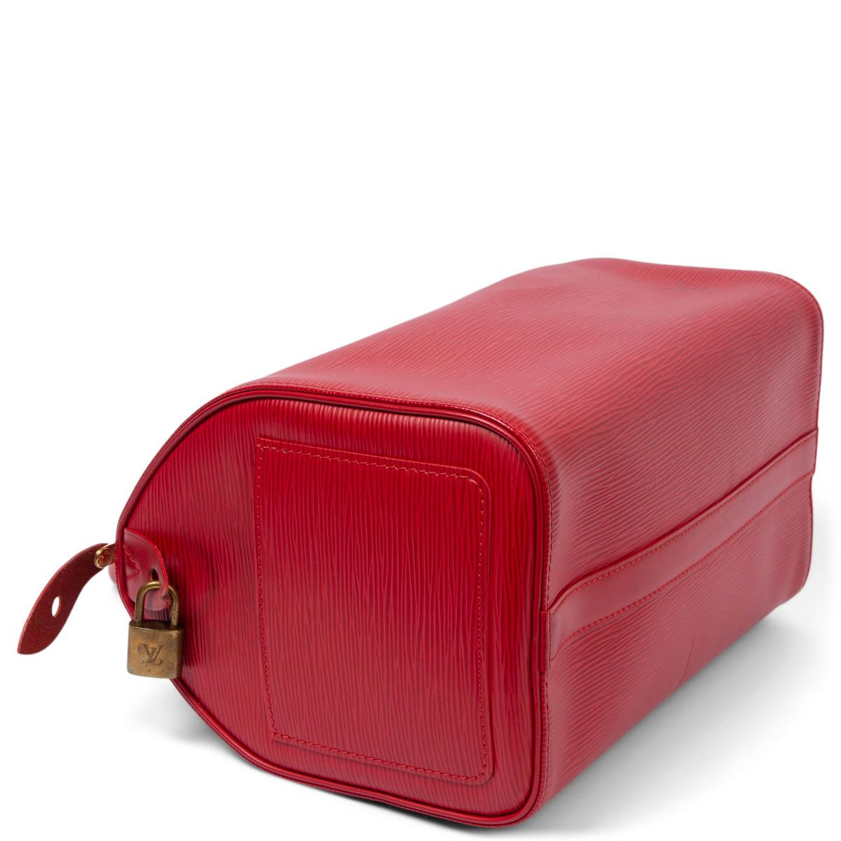 Women's LOUIS VUITTON red Rouge Epi leather SPEEDY 25 Bag