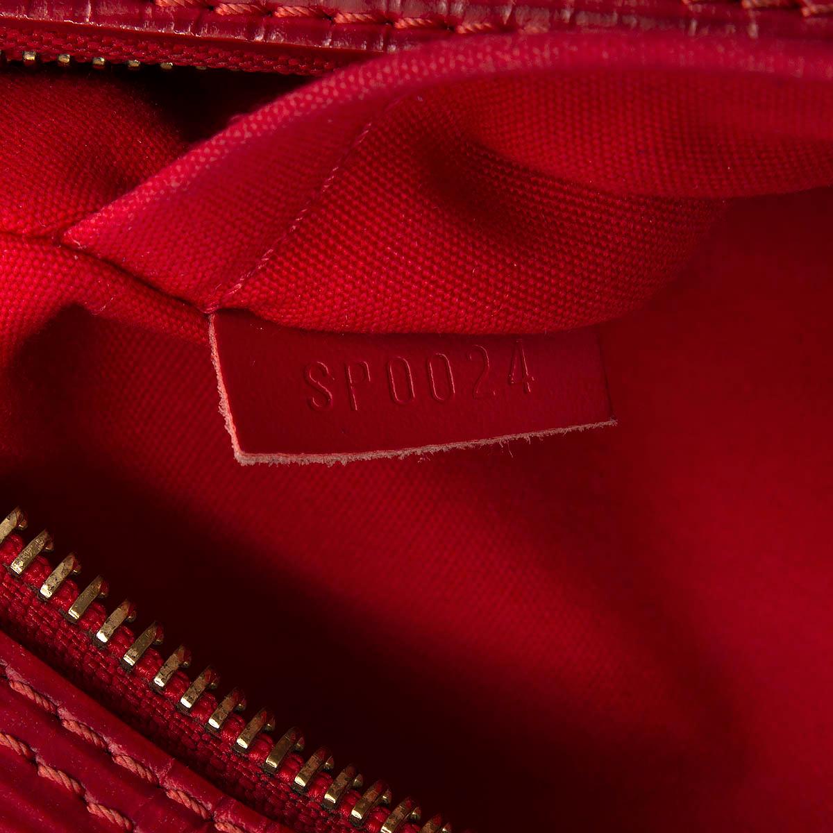 LOUIS VUITTON red Rouge Epi leather SPEEDY 25 Bag 5