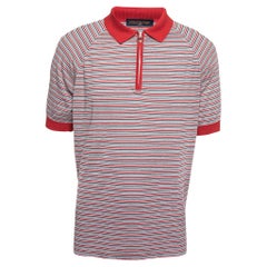 Louis Vuitton Blue and Black Horizontal Striped Cotton Pique Polo T-Shirt M Louis  Vuitton