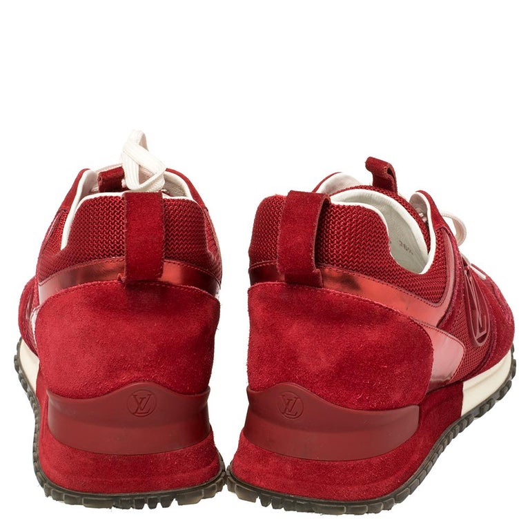 Louis Vuitton Red Suede and Patent Leather Runway Sneakers Size 7/37.5 -  Yoogi's Closet