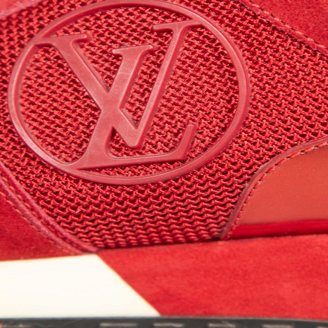 Louis Vuitton Red Suede Run Away Trainers Size IT 38.5 1