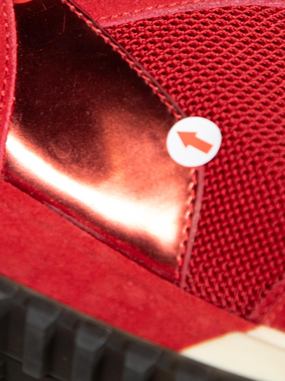 Louis Vuitton Red Suede Run Away Trainers Size IT 38.5 4