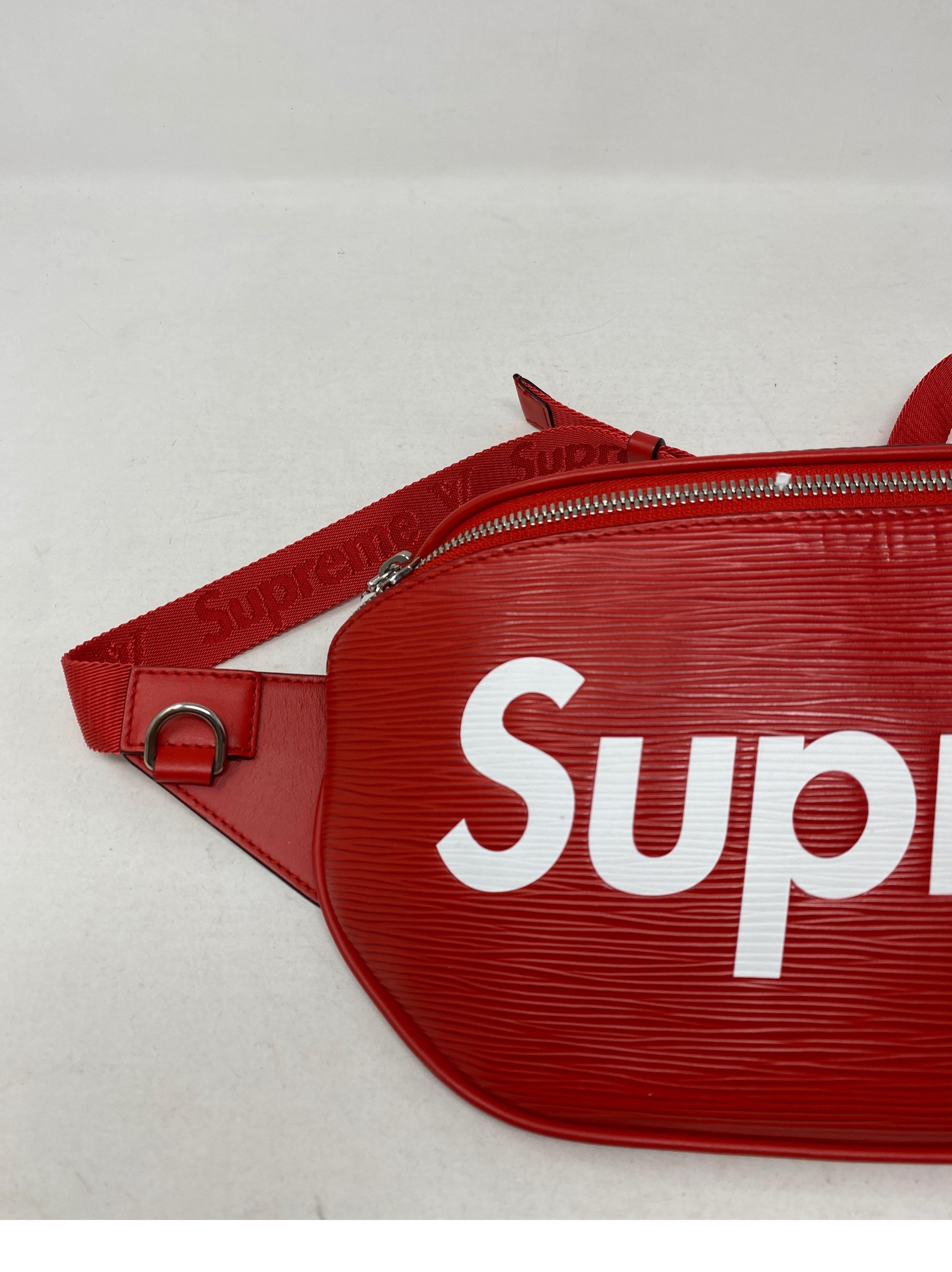 Louis Vuitton Red Supreme Bum Bag 6