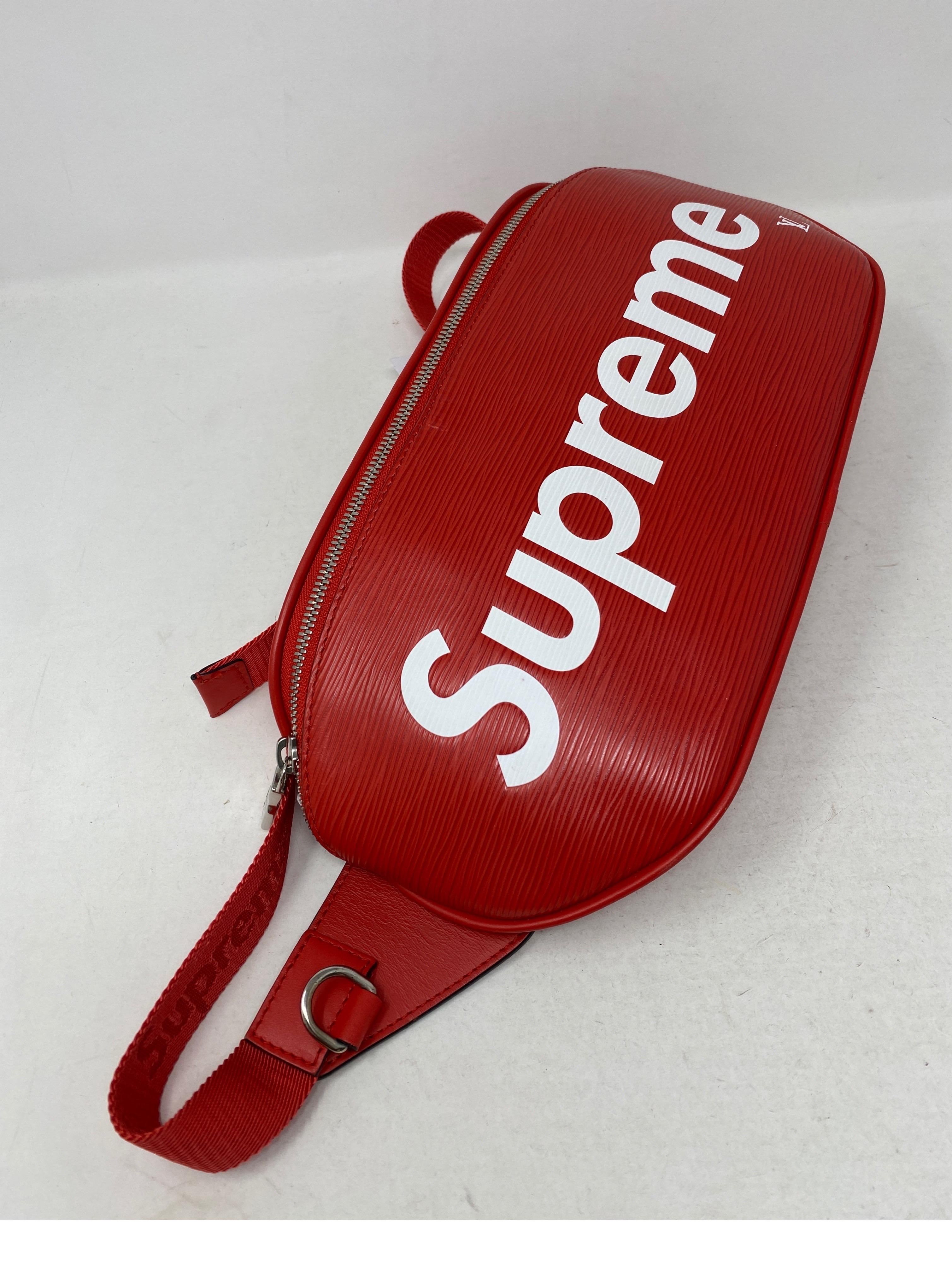 Louis Vuitton Red Supreme Bum Bag 7