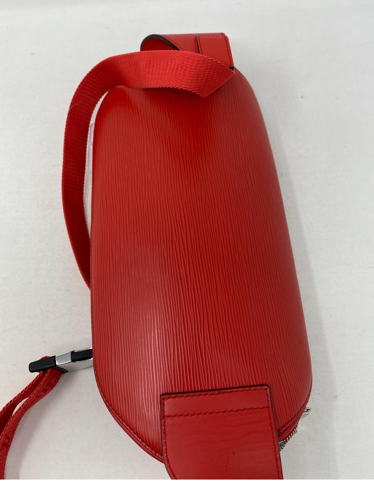 Louis Vuitton Red Supreme Bum Bag For Sale 9