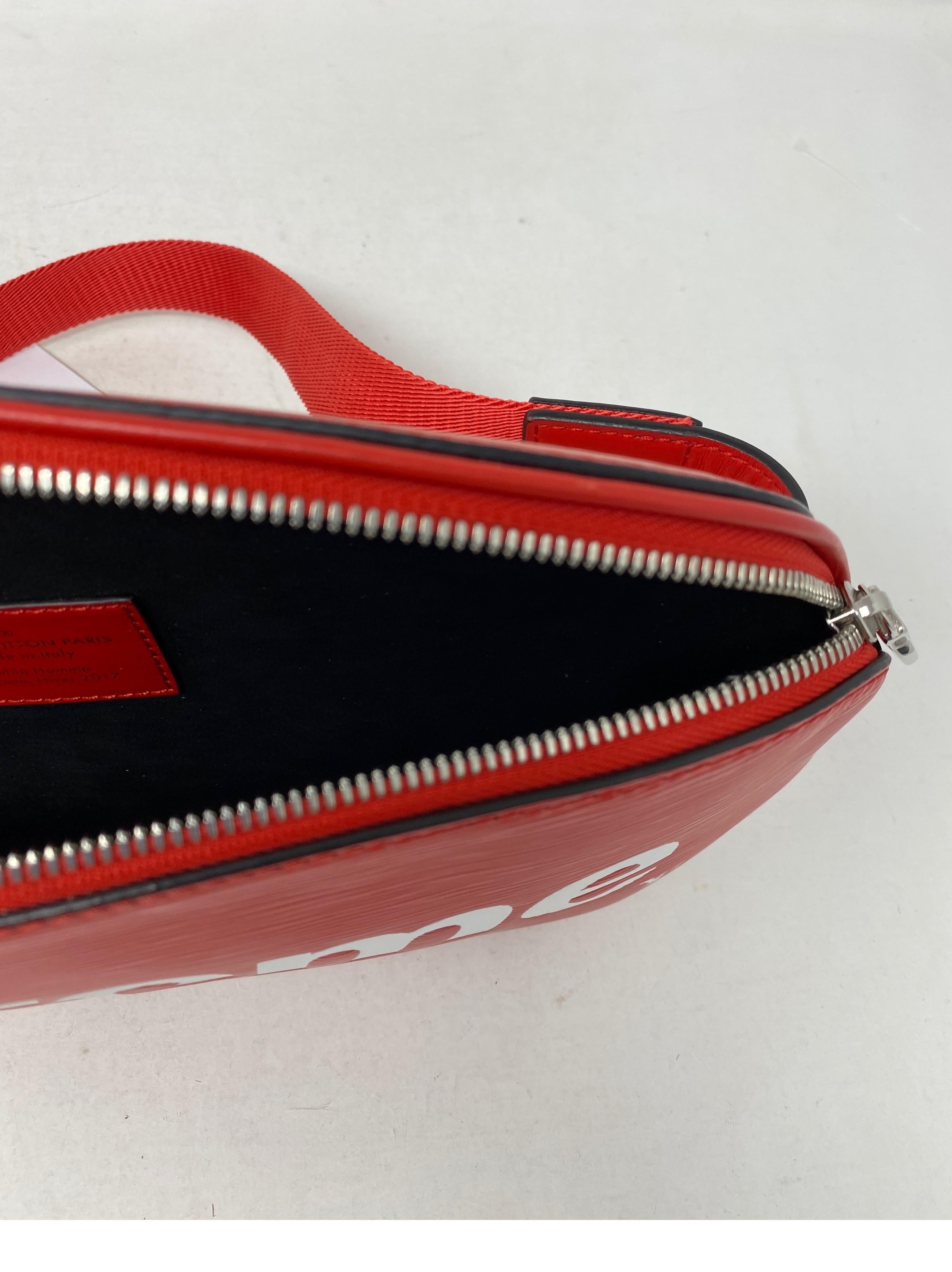 Louis Vuitton Red Supreme Bum Bag 12