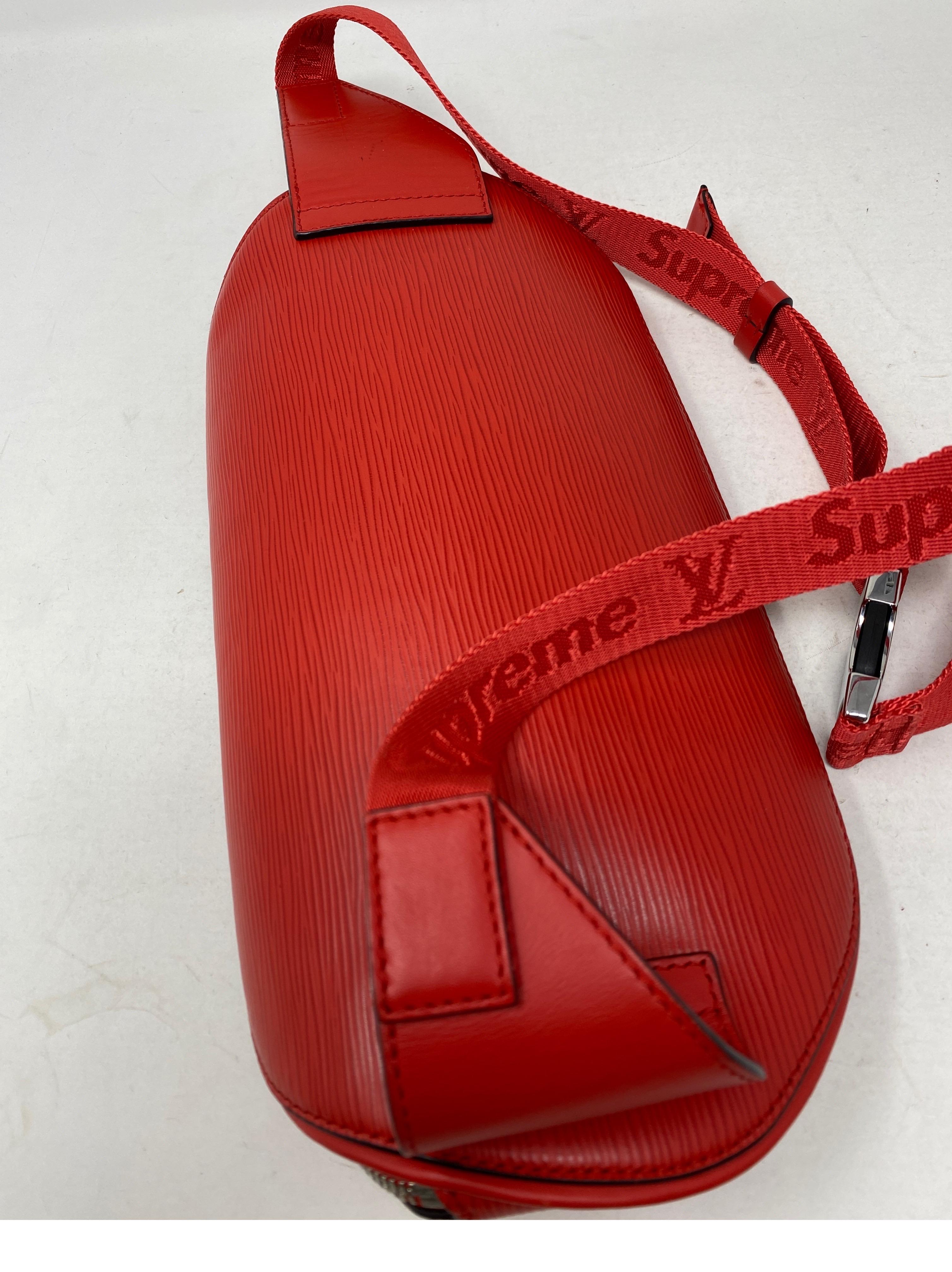 Louis Vuitton Red Supreme Bum Bag 3