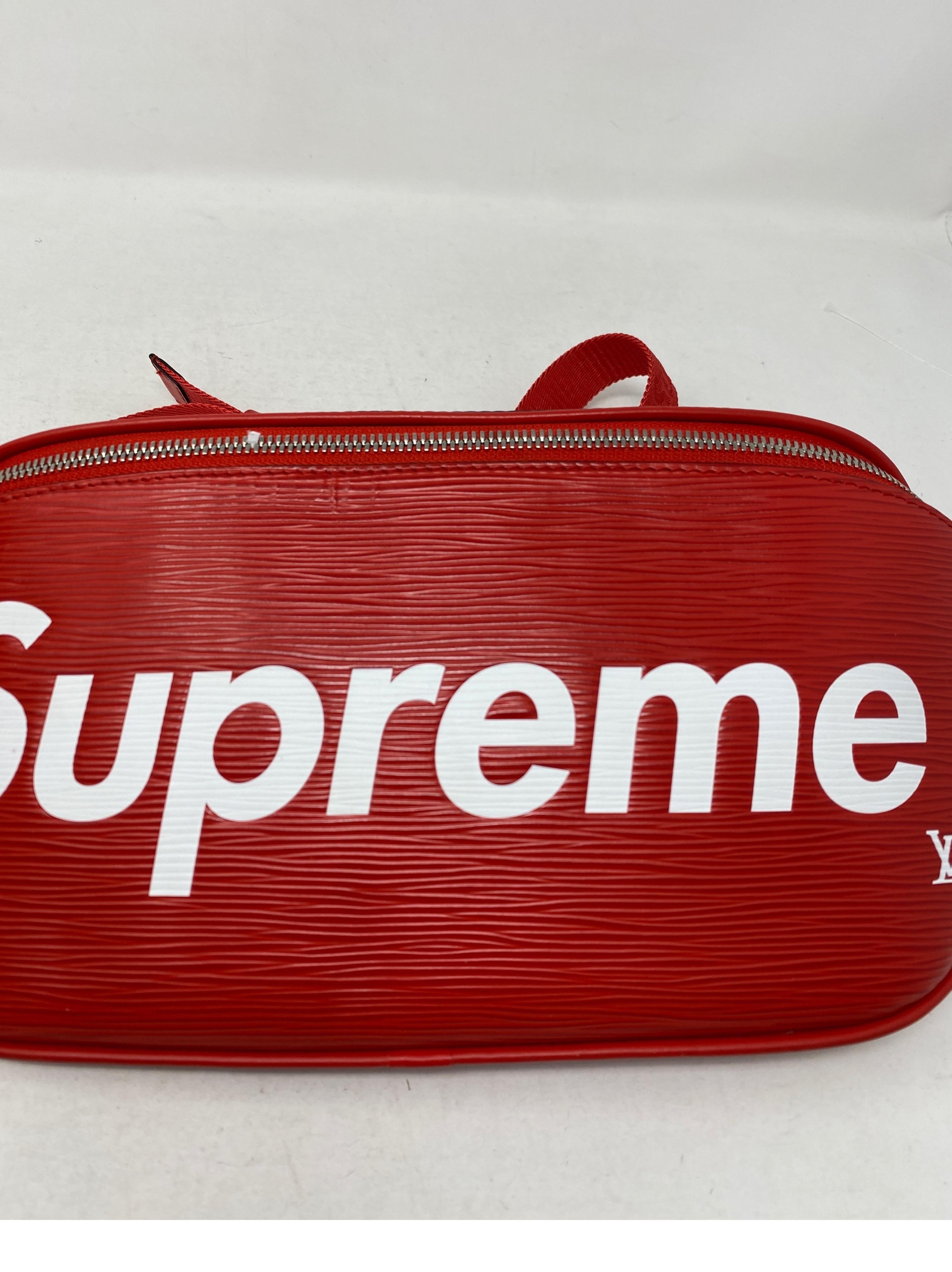 Louis Vuitton Red Supreme Bum Bag at 1stDibs