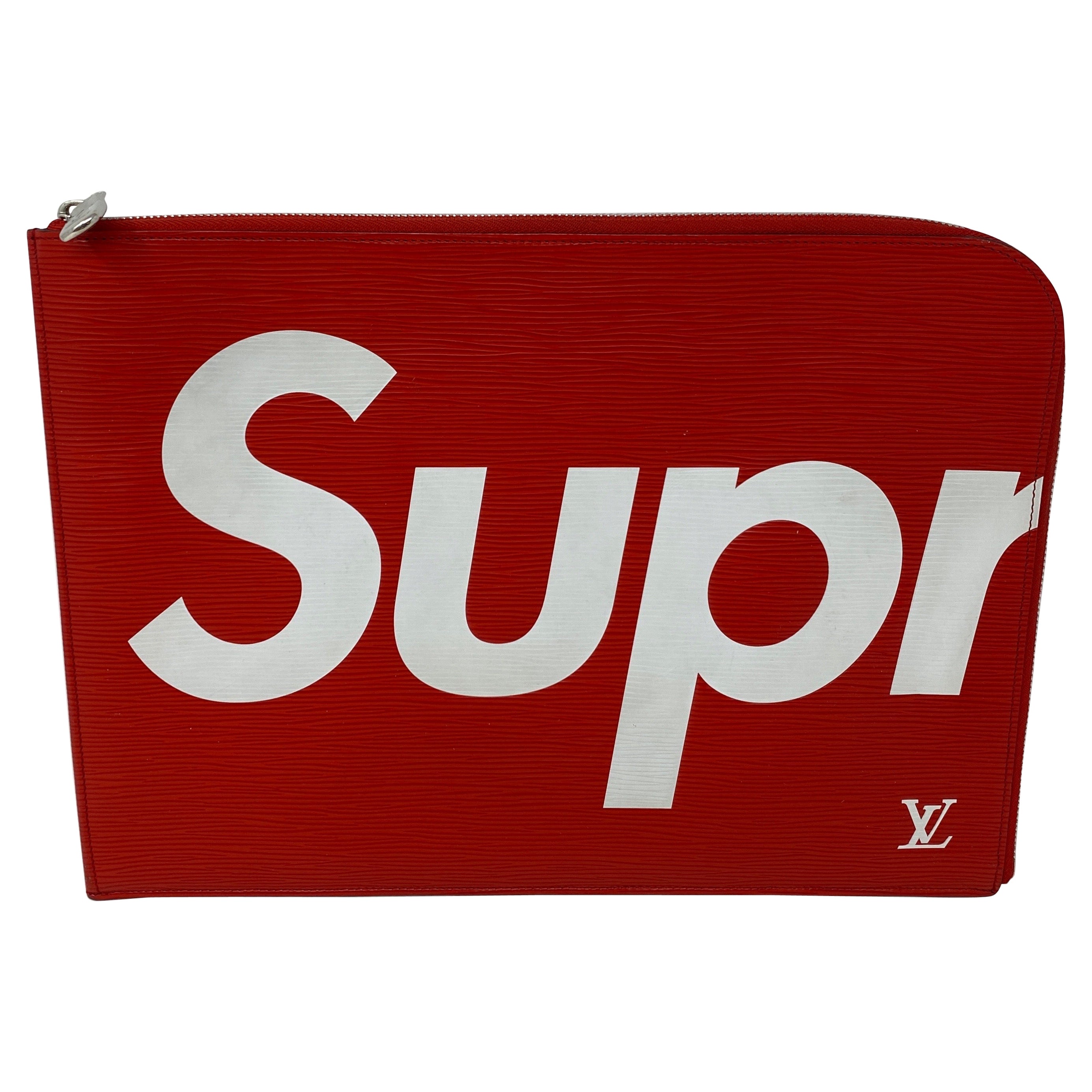 Louis Vuitton Red Supreme Clutch