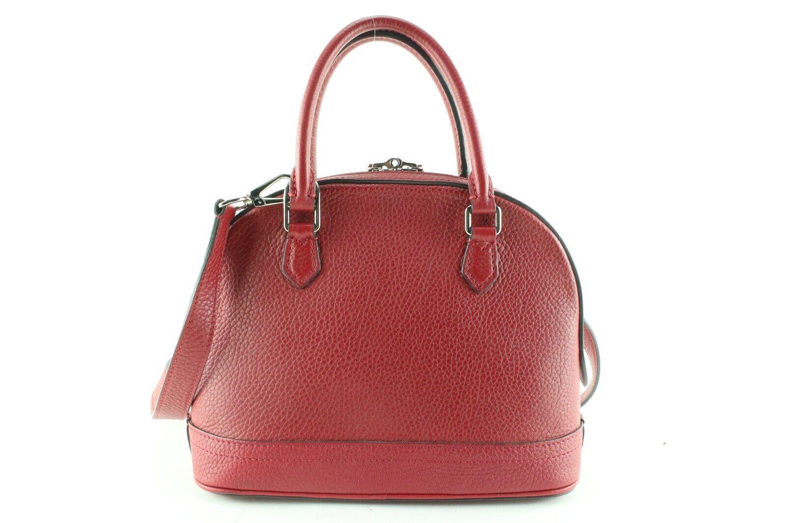Brown Louis Vuitton Red Taurillon Leather Alma PPM 1LVS523K For Sale