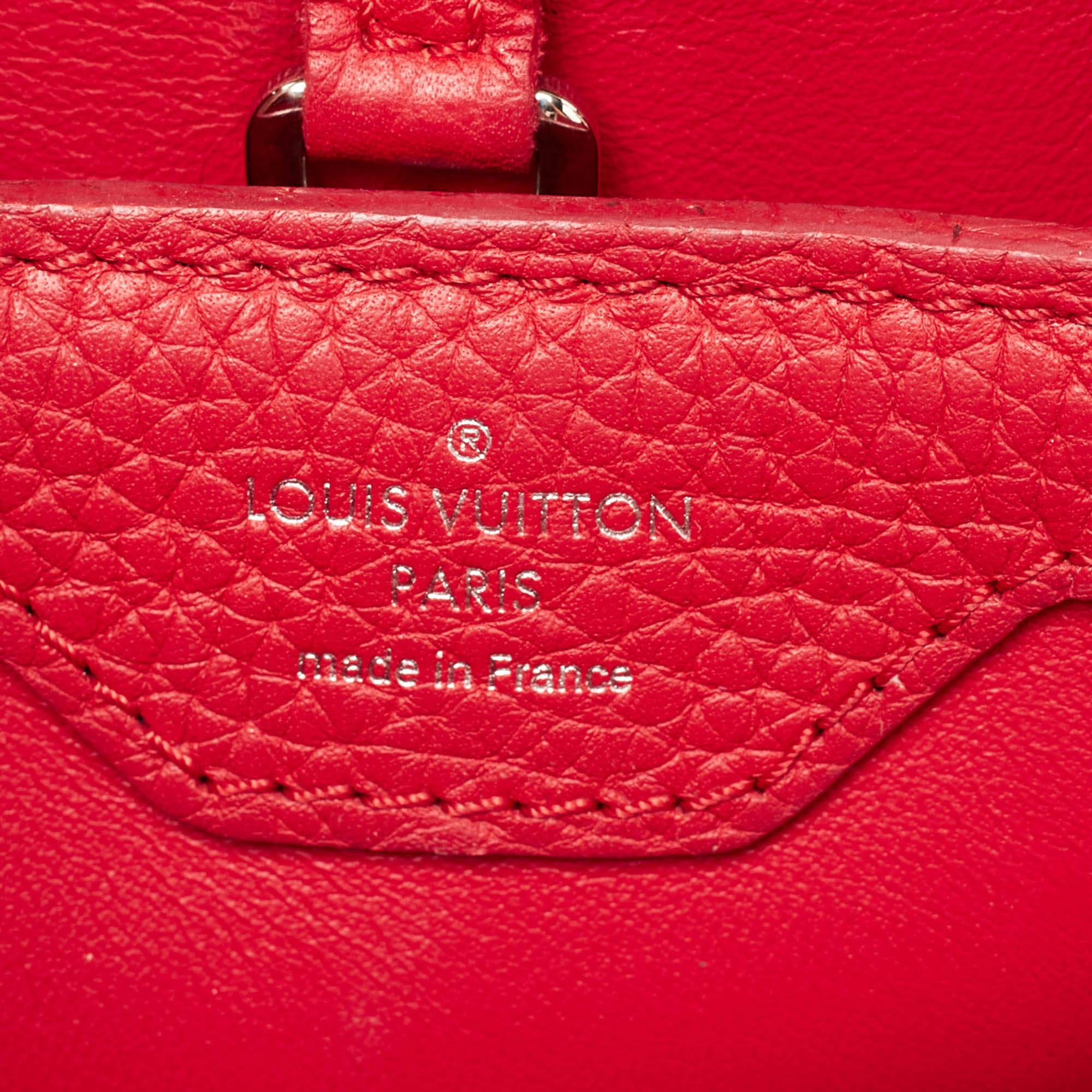 Louis Vuitton Red Taurillon Leather Capucines BB Bag 5