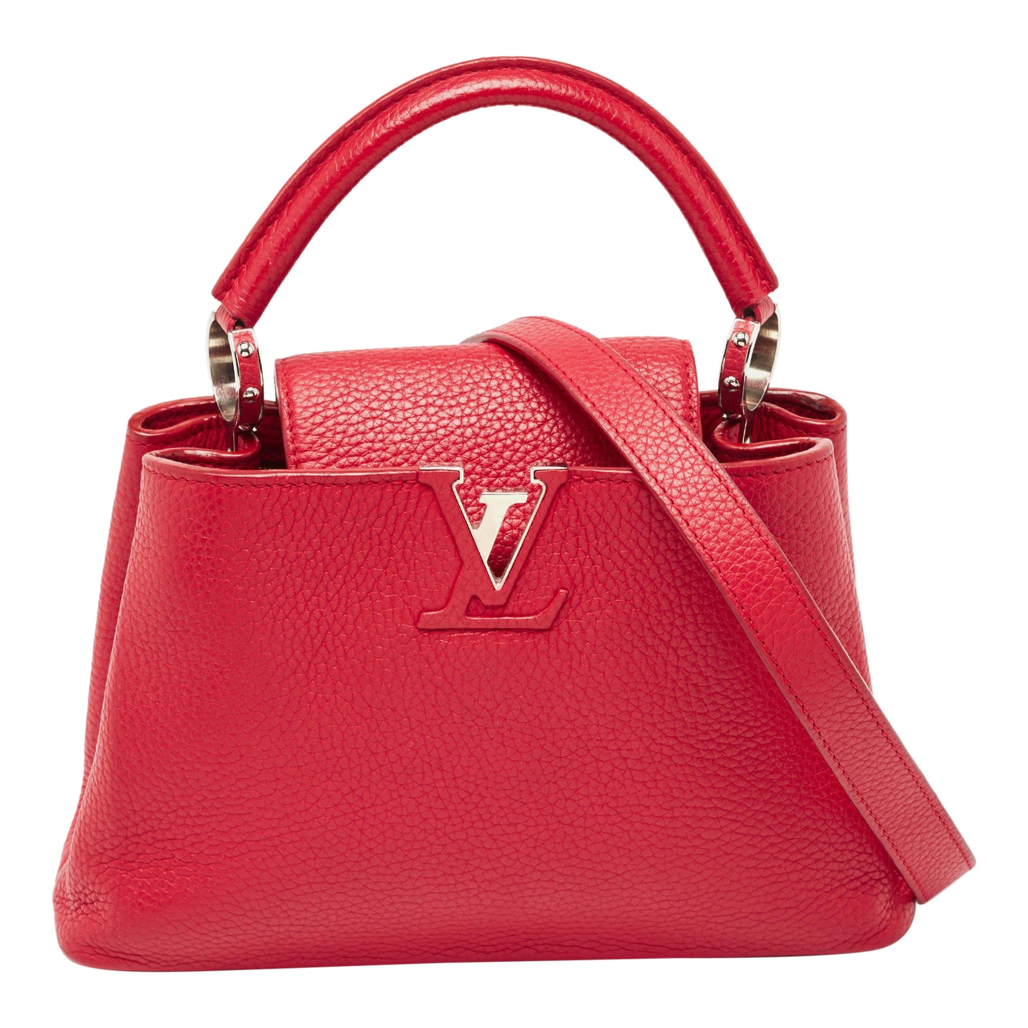 Louis Vuitton Red Taurillon Leather Capucines BB Bag
