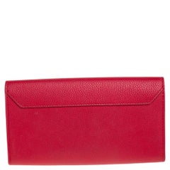 Louis Vuitton Red Taurillon Leather Lock Me ll Wallet