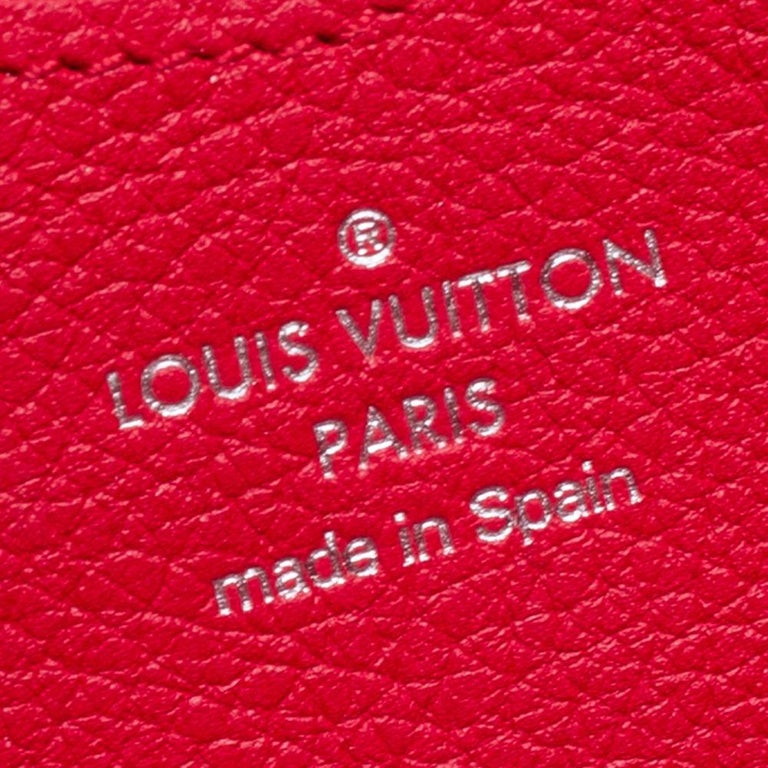 Louis Vuitton Red Taurillon Leather Lock Me ll Wallet at 1stDibs
