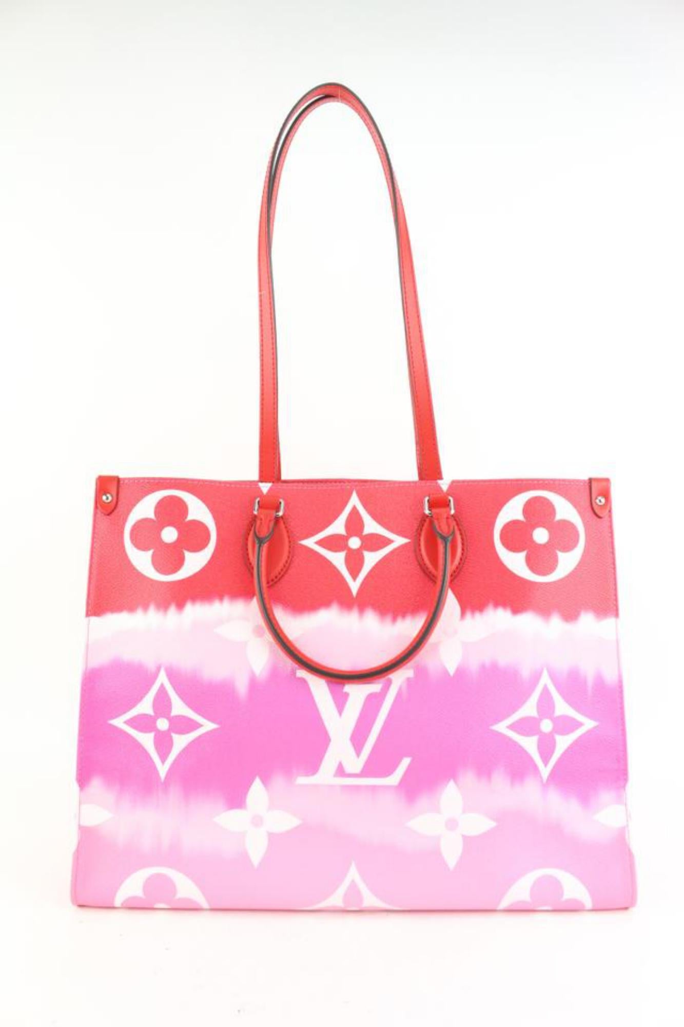 Louis Vuitton Red Tie Dye Monogram Escale Onthego GM 2way Tote Bag 16lv47 1