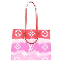 Louis Vuitton Red Tie Dye Monogram Escale Onthego GM 2way Tote Bag 16lv47  at 1stDibs