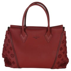 Louis Vuitton Red Tuffetage Veau Cachemire Tote W MM