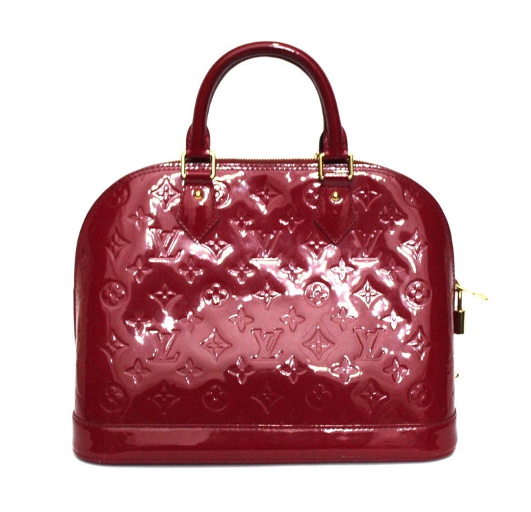 Louis Vuitton Red Vernice Alma Bag at 1stDibs | lv vernice