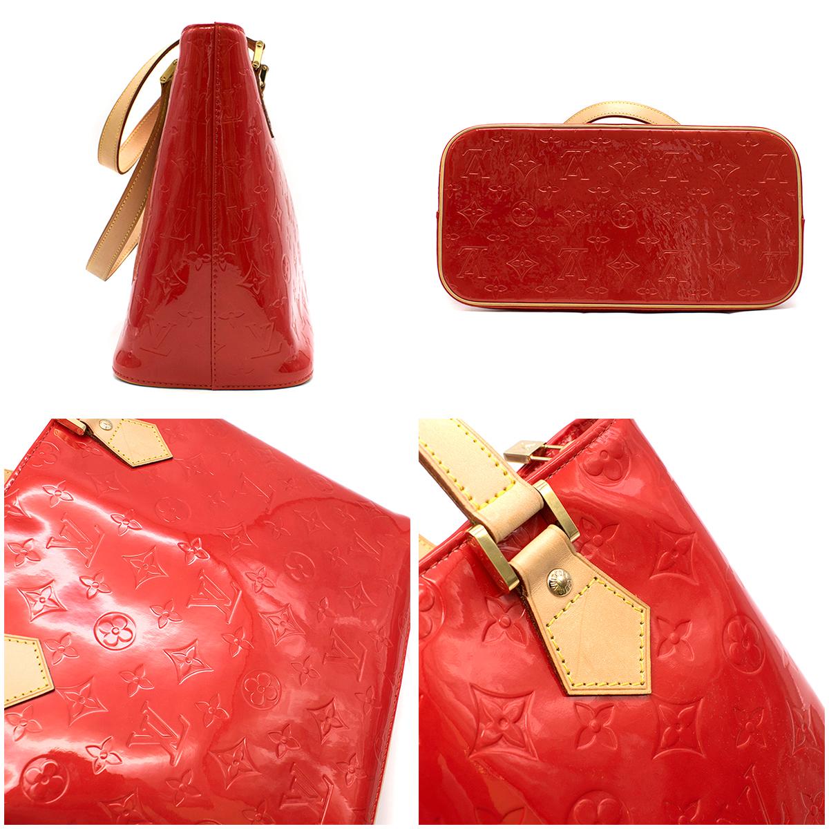 Louis Vuitton Red Vernis leather Houston tote bag & coin purse 1