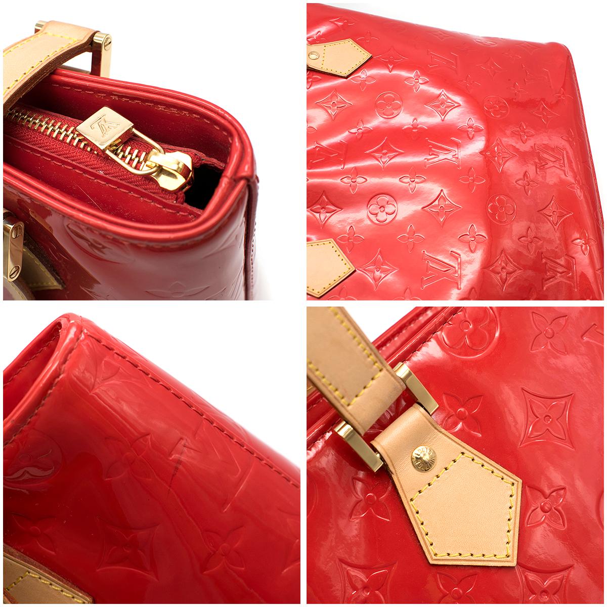 Louis Vuitton Red Vernis leather Houston tote bag & coin purse 2