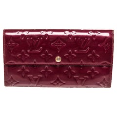 Vintage Louis Vuitton Red Vernis Leather Sarah Wallet
