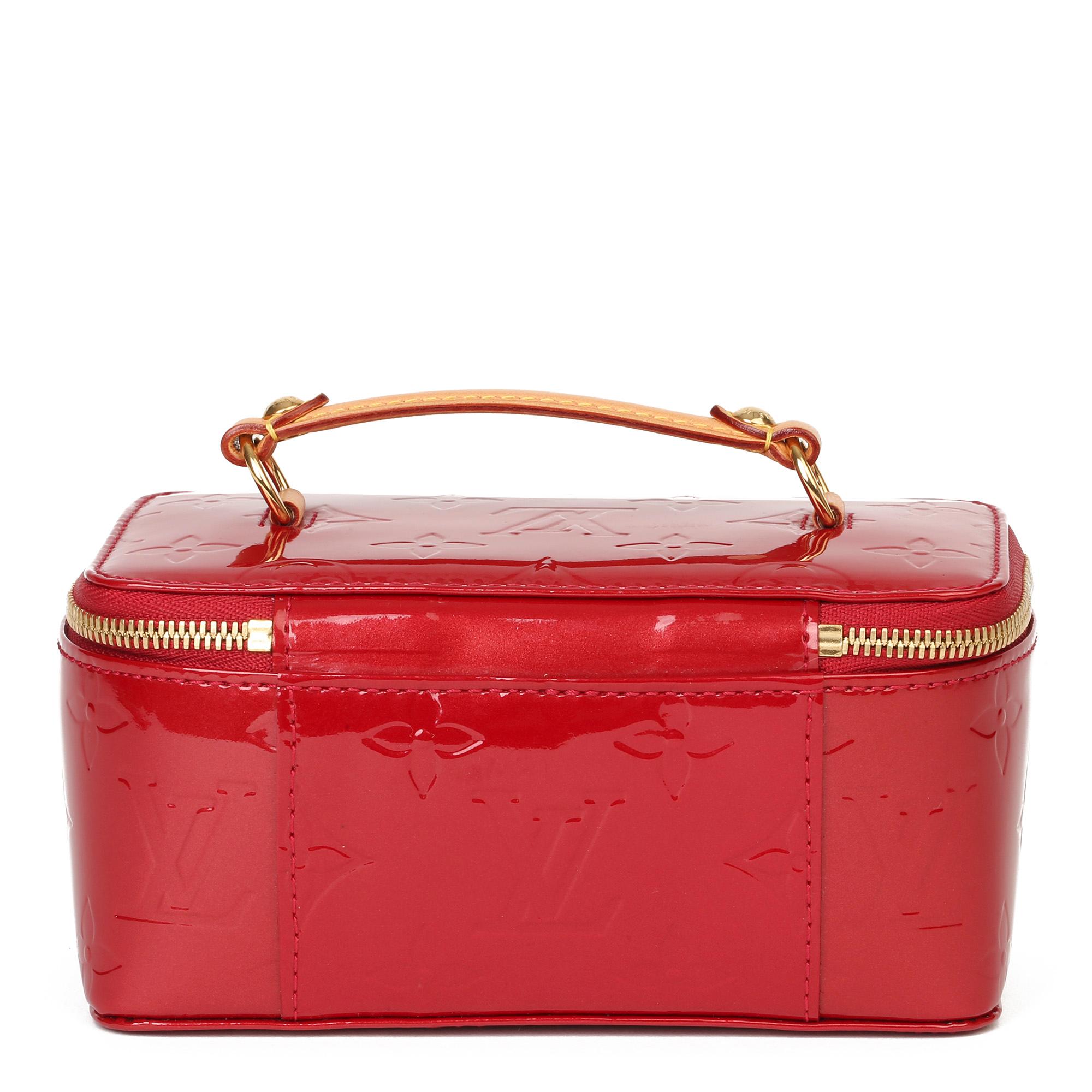Women's Louis Vuitton Red Vernis Leather Vintage Mini Jewellery Case