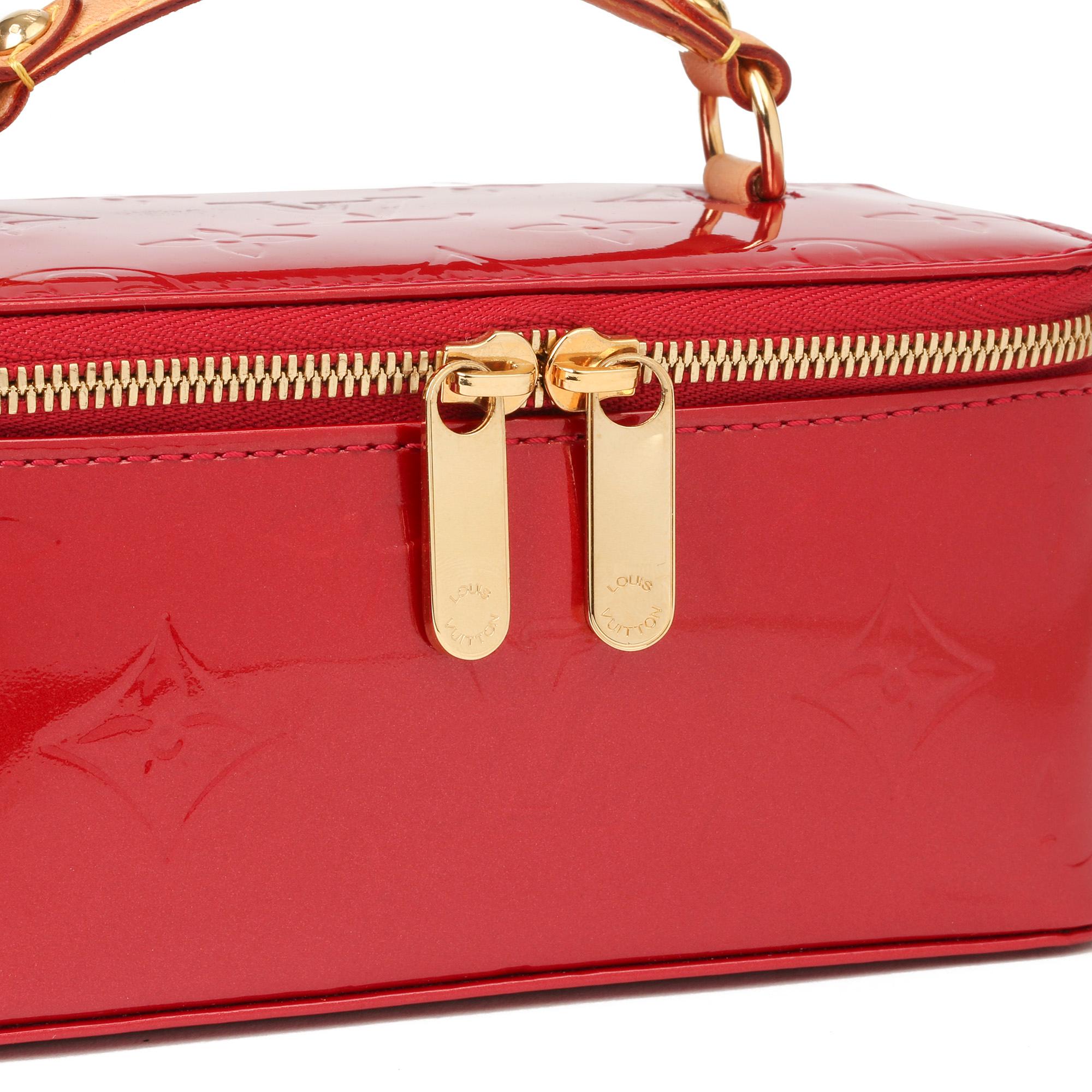 Louis Vuitton Red Vernis Leather Vintage Mini Jewellery Case 2