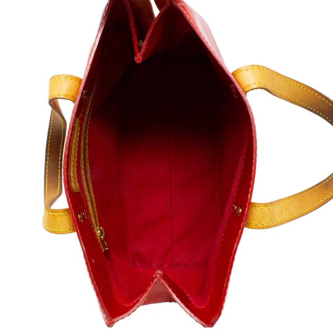 Louis Vuitton Red Vernis Monogram Mini PM Tote For Sale 1