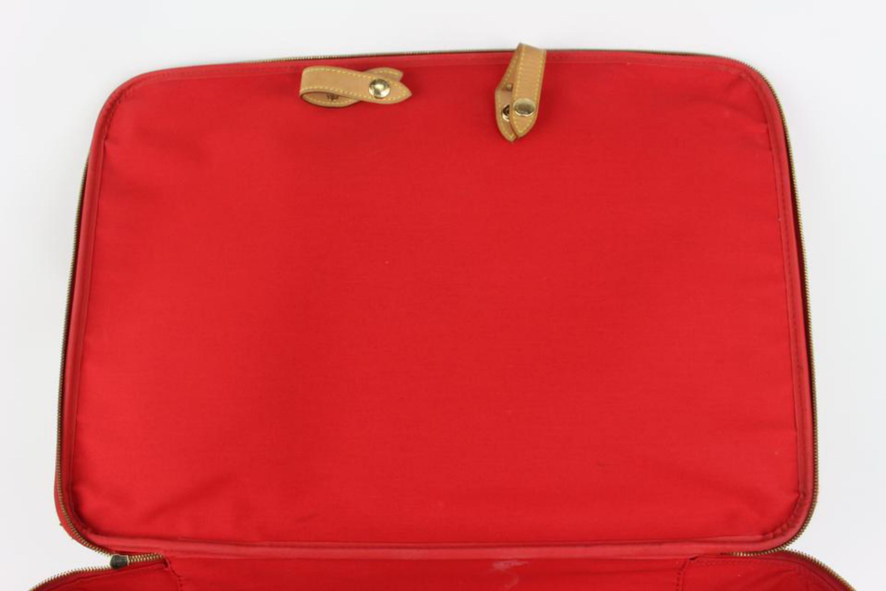 Louis Vuitton Rote Vernis Monogramm Pegase 55 Rollendes Reisegepäck Trolley Anzugcase 101 für Damen oder Herren im Angebot